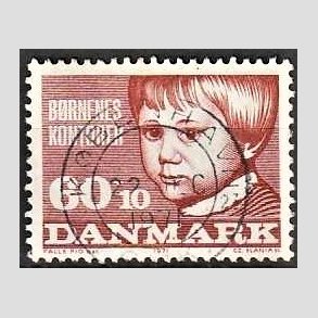 FRIMRKER DANMARK | 1971 - AFA 512 - Brnenes kontor - 60 + 10 re brunrd - Pragt Stemplet