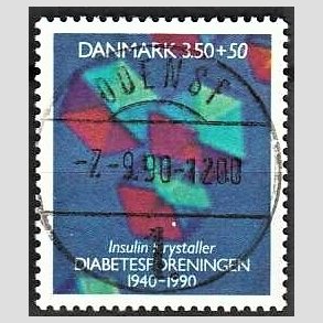 FRIMRKER DANMARK | 1990 - AFA 977 - Diabetesforeningen - 3,50 Kr. + 50 re flerfarvet - Lux Stemplet Odense