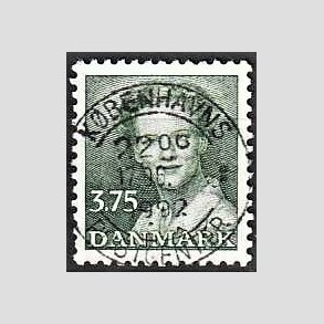 FRIMRKER DANMARK | 1990 - AFA 956 - Dronning Margrethe - 3,75 Kr. grn - Pragt Stemplet