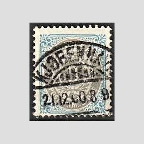 FRIM�RKER DANMARK | 1895 - AFA 22B - 3 �re bl�/gr� - Lux Stemplet