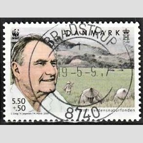 FRIMRKER DANMARK | 2009 - AFA 1570 - WWF - 5,50 + 0,50 Kr. flerfarvet - Pragt Stemplet Brdstrup