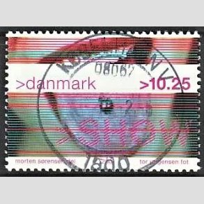 FRIMRKER DANMARK | 2001 - AFA 1290 - Show - 10,25 Kr. piercing - Pragt Stemplet