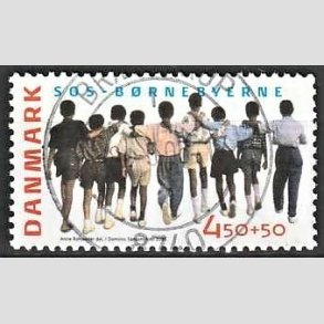 FRIMRKER DANMARK | 2005 - AFA 1416 - SOS-Brnebyerne - 4,50 + 0,50 Kr. flerfarvet - Pragt Stemplet