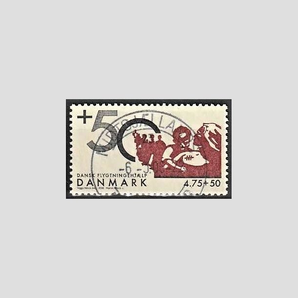 FRIMRKER DANMARK | 2006 - AFA 1459 - Dansk flygtningehjlp - 4,75+0,50 Kr. Afrika - Pragt Stemplet