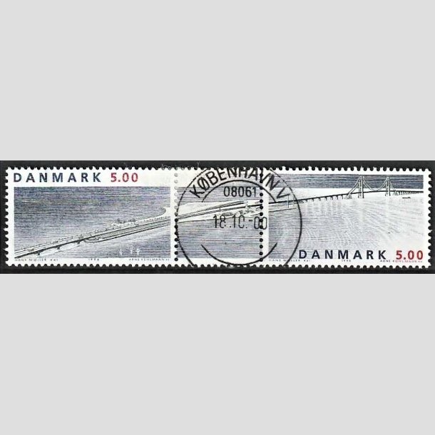 FRIMRKER DANMARK | 1998 - AFA 1174-75 - Sammentryk med vignet - 5,00 Kr. flerfarvet - Pragt Stemplet