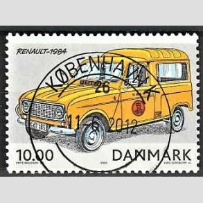 FRIM�RKER DANMARK | 2002 - AFA 1323 - Postk�ret�jer - 10,00 Kr. flerfarvet - Pragt Stemplet
