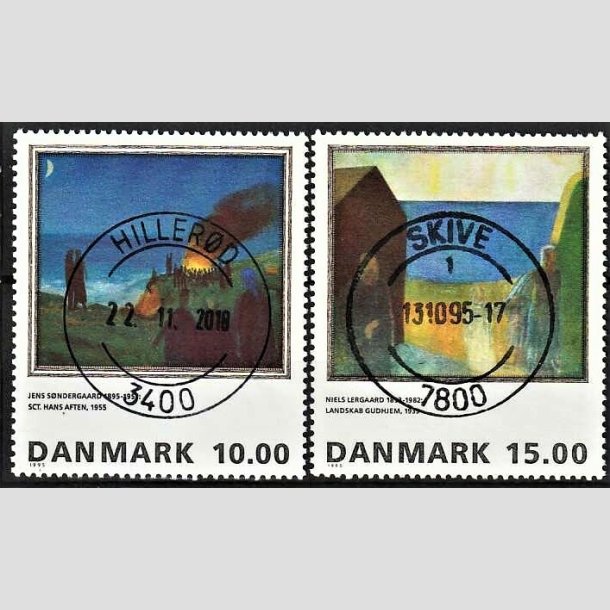 FRIMRKER DANMARK | 1995 - AFA 1099,1100 - Maleriserie 8. - 10,00 + 15,00 Kr. - Pragt Stemplet