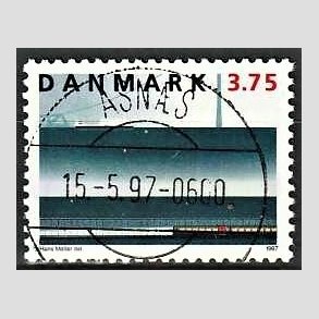 FRIM�RKER DANMARK | 1997 - AFA 1144 - Jernbanen Storeb�lt - 3,75 Kr. flerfarvet - Pragt Stemplet Asn�s
