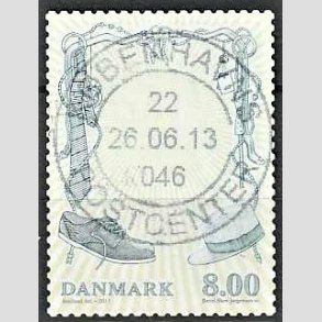 FRIM�RKER DANMARK | 2011 - AFA 1672 - Mode - 8,00 Kr. flerfarvet - Pragt Stemplet