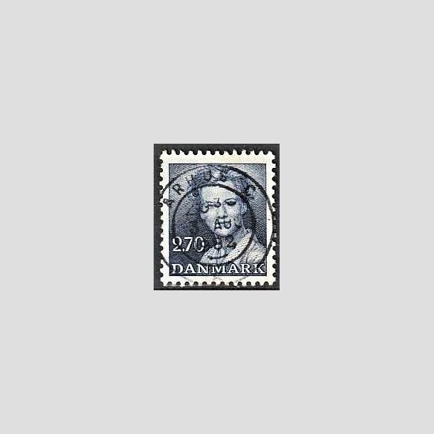 FRIMRKER DANMARK | 1982 - AFA 752 - Dronning Margrethe - 2,70 Kr. bl - Pragt Stemplet