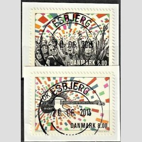 FRIM�RKER DANMARK | 2013 - AFA 1745,1746 - Rockmusik - 8,00 + 8,00 Kr. - Pragt Stemplet