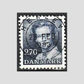 FRIMRKER DANMARK | 1982 - AFA 752 - Dronning Margrethe - 2,70 Kr. bl - Pragt Stemplet Herlev