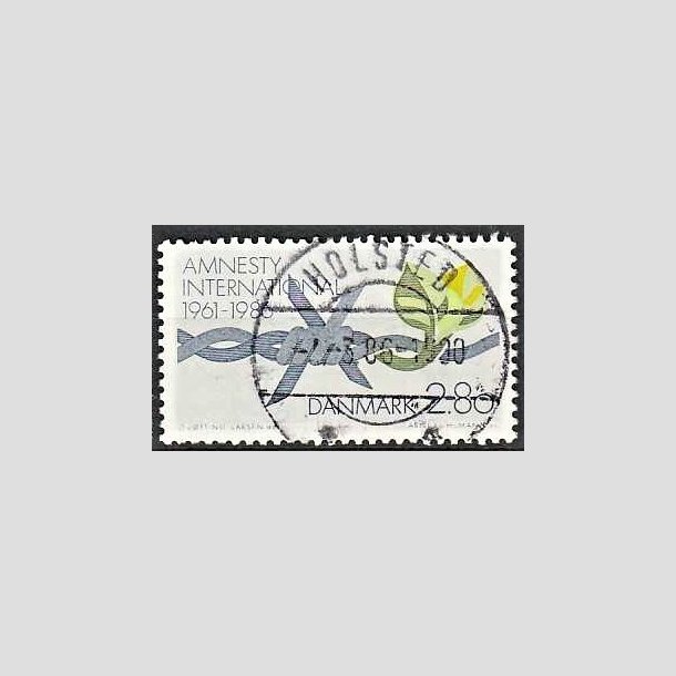 FRIMRKER DANMARK | 1986 - AFA 850 - Amnesty International 25 r - 2,80 Kr. flerfarvet - Pragt Stemplet