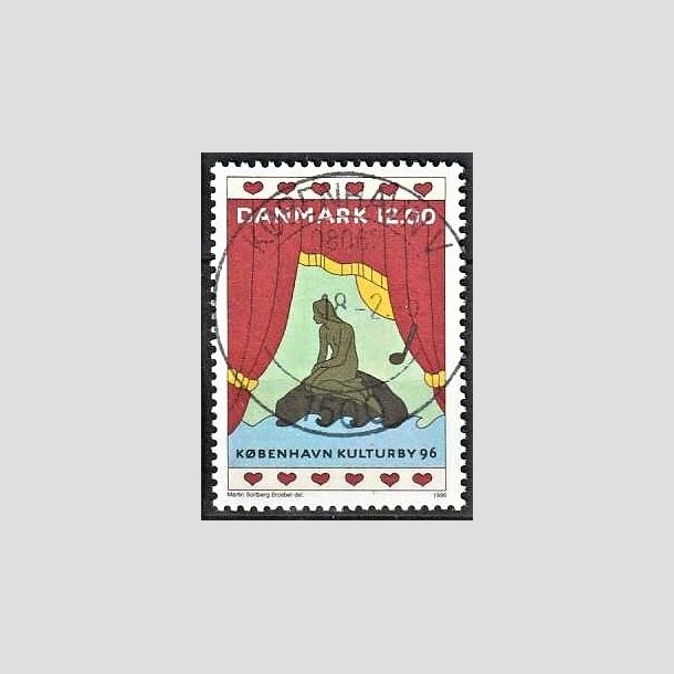 FRIMRKER DANMARK | 1996 - AFA 1110 - Kbenhavn Kulturby 96 - 12,00 Kr. flerfarvet - Pragt Stemplet