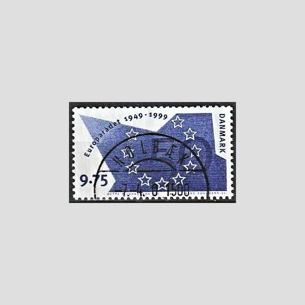 FRIMRKER DANMARK | 1999 - AFA 1211 - Europardet 50 r - 9,75 Kr. bl - Pragt Stemplet Holbk