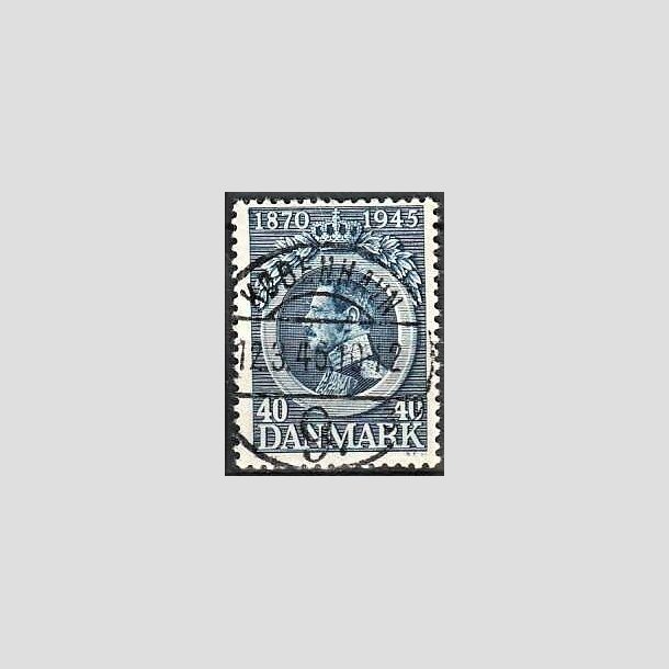 FRIMRKER DANMARK | 1945 - AFA 292 - Chr. X 75 r 40 re bl - Pragt Stemplet