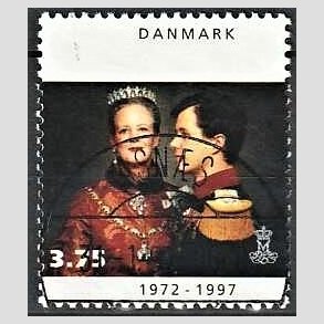 FRIM�RKER DANMARK | 1997 - AFA 1135 - 25 �rs jubil�um - 3,75 Kr. flerfarvet - Pragt Stemplet Asn�s