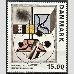 FRIMRKER DANMARK | 1993 - AFA 1058 - Maleriserie 6. - 15,00 Kr. Franciska Clausen - Pragt Stemplet Jyderup