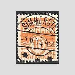 FRIM�RKER DANMARK | 1933 - AFA 202 - B�lgelinie 10 �re orange type IA - Lux Stemplet