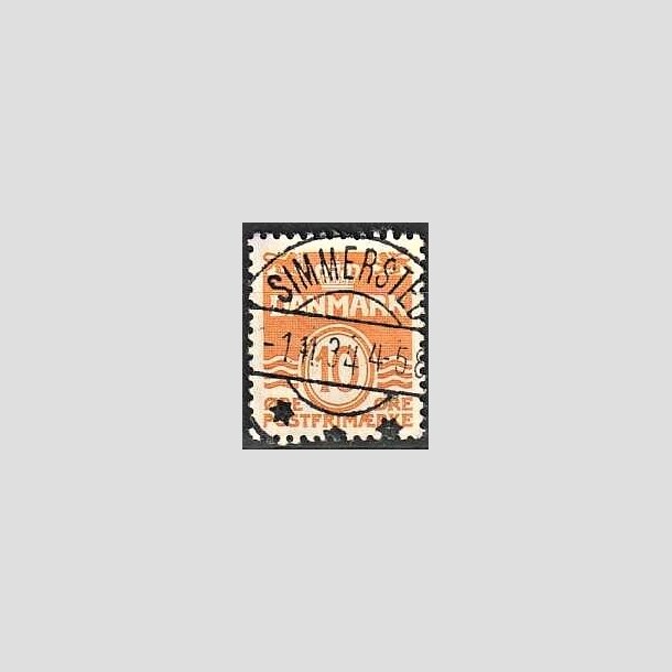 FRIMRKER DANMARK | 1933 - AFA 202 - Blgelinie 10 re orange type IA - Lux Stemplet