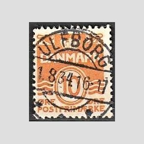FRIM�RKER DANMARK | 1933 - AFA 202 - B�lgelinie 10 �re orange type IA - Lux Stemplet