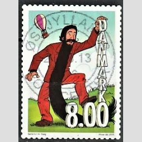 FRIM�RKER DANMARK | 2013 - AFA 1736 - B�rne-TV - 8,00 Kr. flerfarvet - Pragt Stemplet