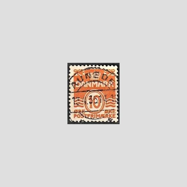 FRIMRKER DANMARK | 1933 - AFA 202 - Blgelinie 10 re orange type IA - Lux Stemplet Aunede