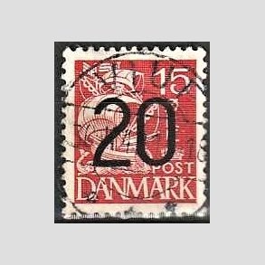 FRIMRKER DANMARK | 1940 - AFA 264 - 20/15 re rd Provisorier - Lux Stemplet