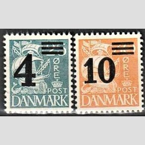 FRIMRKER DANMARK | 1934 - AFA 221,222 - 4/25 + 10/30 re i st - Postfrisk