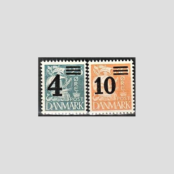 FRIMRKER DANMARK | 1934 - AFA 221,222 - 4/25 + 10/30 re i st - Postfrisk