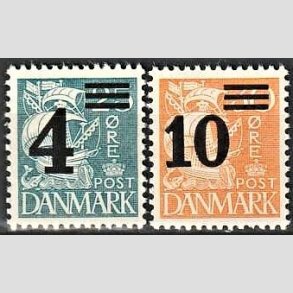 FRIMRKER DANMARK | 1934 - AFA 221,222 - 4/25 + 10/30 re i st - Postfrisk