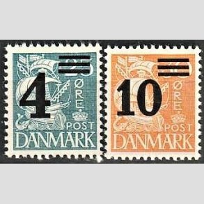 FRIMRKER DANMARK | 1934 - AFA 221,222 - 4/25 + 10/30 re i st - Postfrisk