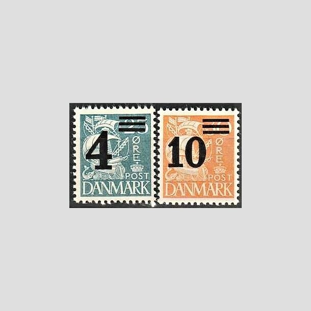 FRIMRKER DANMARK | 1934 - AFA 221,222 - 4/25 + 10/30 re i st - Postfrisk