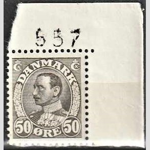 FRIMRKER DANMARK | 1934 - AFA 209 - Chr. X 50 re gr - Postfrisk