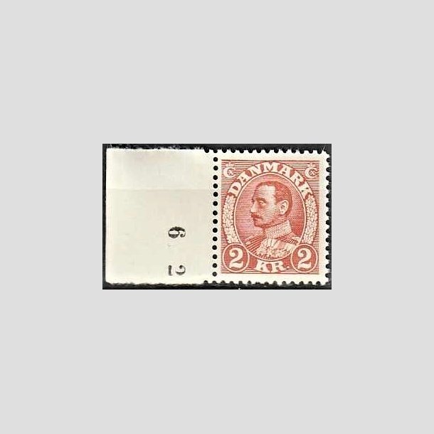 FRIMRKER DANMARK | 1934 - AFA 212 - Chr. X 2 Kr. brunrd - Postfrisk