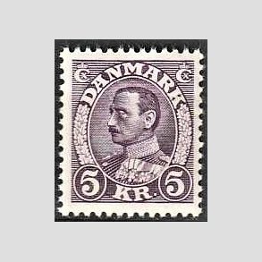 FRIMRKER DANMARK | 1934 - AFA 213 - Chr. X 5 Kr. violet - Postfrisk