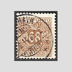 FRIMRKER DANMARK | 1907 - AFA 7 - 68 re brun Avisporto - Stemplet