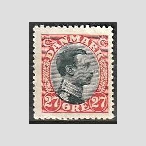 FRIMRKER DANMARK | 1918-20 - AFA 102 - Chr. X 27 re rd/sort - Ubrugt (limls)