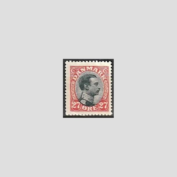 FRIMRKER DANMARK | 1918-20 - AFA 102 - Chr. X 27 re rd/sort - Ubrugt (limls)