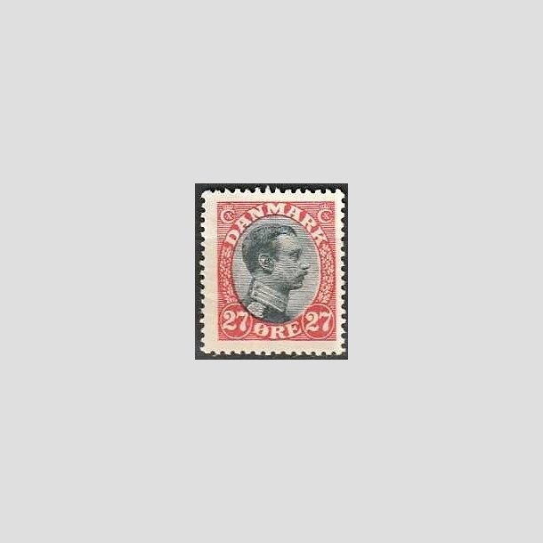 FRIMRKER DANMARK | 1918-20 - AFA 102 - Chr. X 27 re rd/sort - Ubrugt (limls)