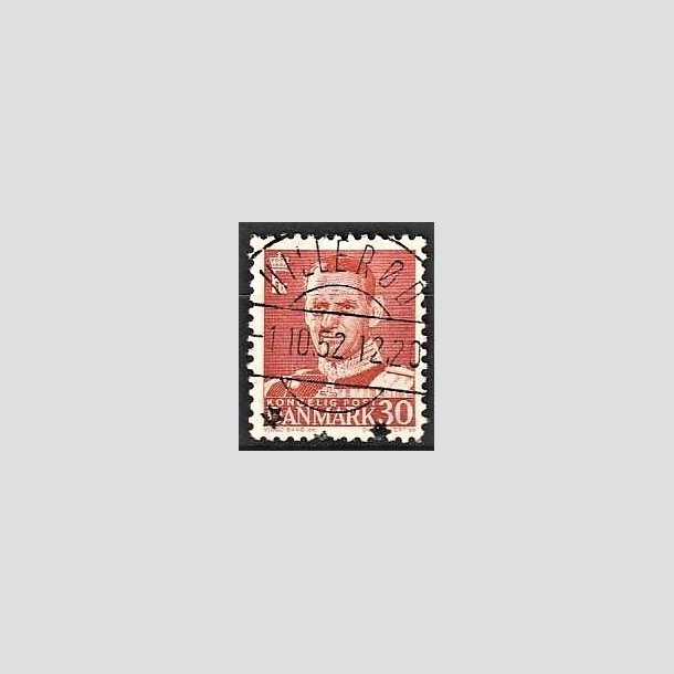 FRIMRKER DANMARK | 1952-53 - AFA 337 - Fr. IX 30 re rd - Lux Stemplet "HILLERD"