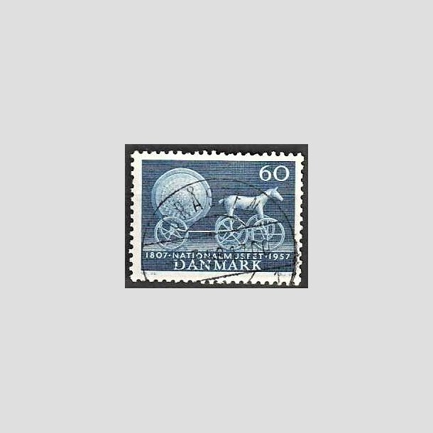 FRIMRKER DANMARK | 1957 - AFA 371 - Nationalmuseets 150 r - 60 re bl - Pragt Stemplet "GRSTEN"