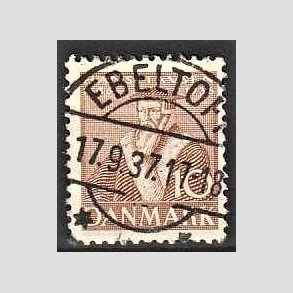 FRIM�RKER DANMARK | 1936 - AFA 231 - Reformationen 10 �re brun - Lux Stemplet Ebeltoft