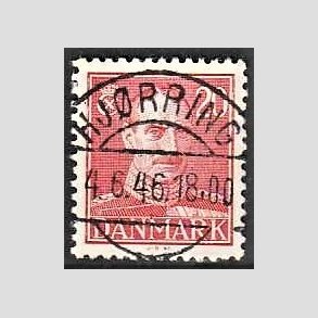 FRIMRKER DANMARK | 1942-44 - AFA 276 - Chr. X 20 re rd - Lux Stemplet Hjrring