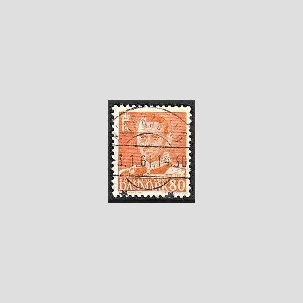 FRIMRKER DANMARK | 1952-53 - AFA 341 - Fr. IX 80 re orange - Lux Stemplet