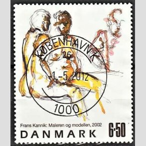 FRIMRKER DANMARK | 2002 - AFA 1331 - Frank Kannik - 6,50 Kr. flerfarvet - Pragt Stemplet