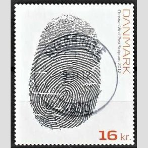 FRIMRKER DANMARK | 2012 - AFA 1720 - Post Scriptum. - 16,00 Kr. flerfarvet - Pragt Stemplet Nykbing F