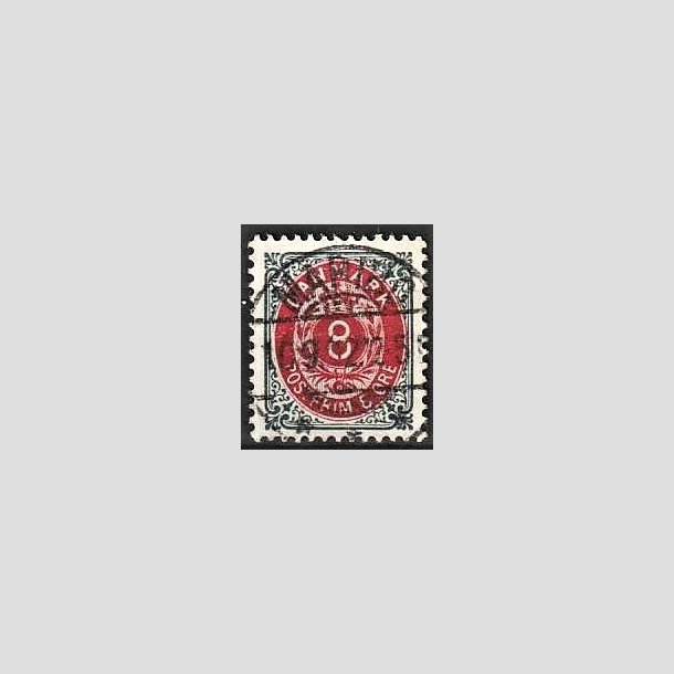 FRIMRKER DANMARK | 1895 - AFA 25B - 8 re gr/rd - Lux Stemplet 