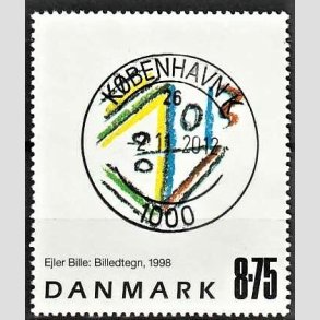 FRIMRKER DANMARK | 1998 - AFA 1189 - Ejler Bille - 8,75 Kr. flerfarvet - Pragt Stemplet
