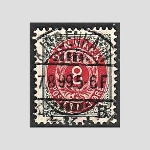 FRIM�RKER DANMARK | 1895 - AFA 25B - 8 �re gr�/r�d - Lux Stemplet 